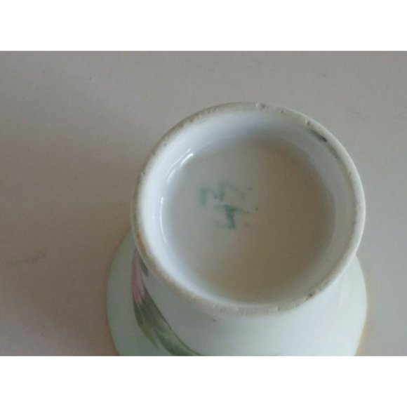 Antique MZ AUSTRIA Porcelain Hand Painted Flowers Vanity/Dresser Set 4 pieces - Picture 10 of 11